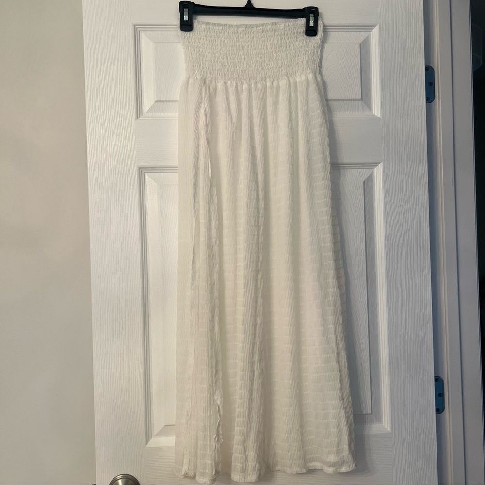 Shein White Maxi Cover Up Skirt